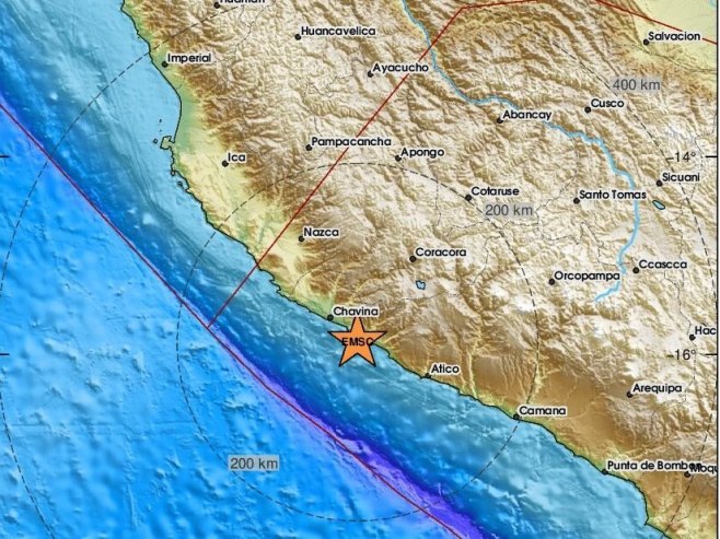 Zemljotres u Peruu (Foto: EMSC) - 