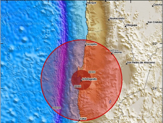 Zemljotres pogodio Čile (Foto: EMSC Twitter) - 