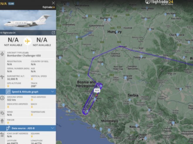 Američki špijunski avion: "Artemis" kruži iznad teritorije BiH i oko granica Srbije