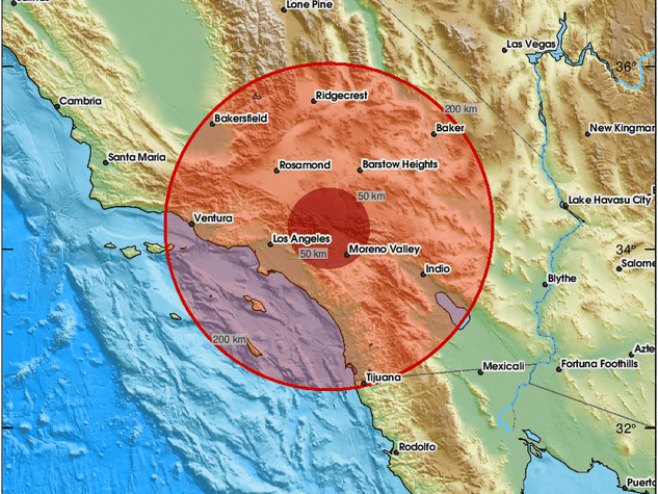 Zemljotres jačine 4,9 stepeni pogodio Kaliforniju