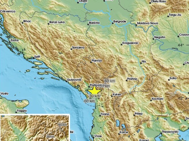 Slabiji zemljotres u Albaniji, osjetio se i u Crnoj Gori