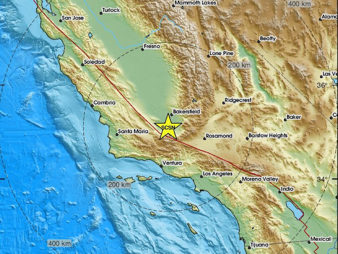 Zemljotres pogodio Kaliforniju (Foto: EMSC) - 