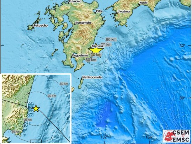 Zemljotres u Јapanu (Foto: EMSC) - 