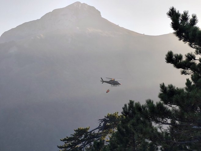 Gaženje požara u NP Sutjeska - Foto: Ustupljena fotografija