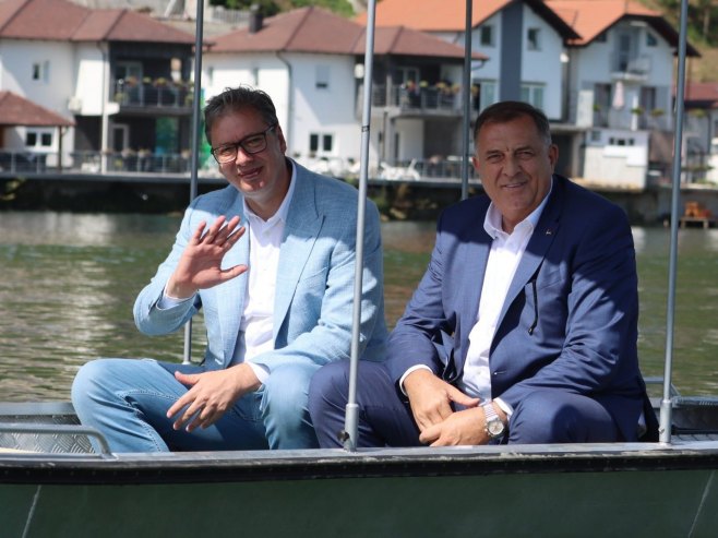 Dodik i Vučić u Malom Zvorniku (FOTO/VIDEO)