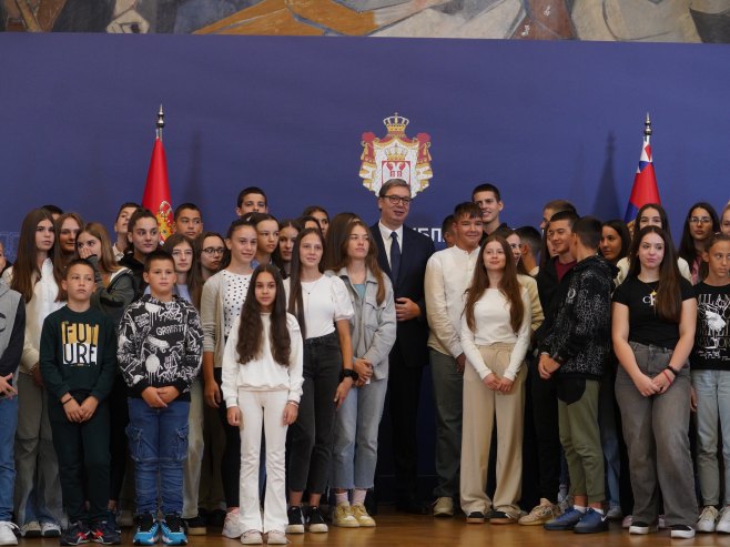 Prijem kod predsjednika Srbije za učenike i nastavnike (Foto: Tanjug/Nemanja Јovanović) - 