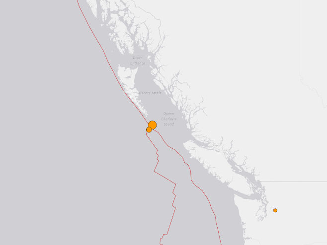 Zemljotres pogodio Kanadu (Foto: earthquake.usgs.gov) - 