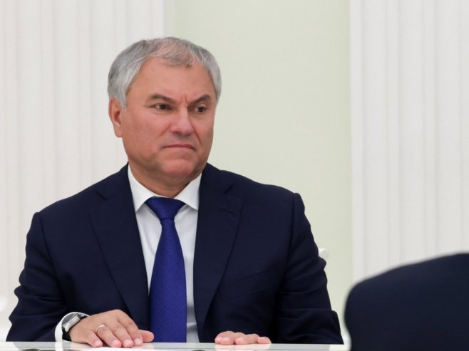 Vjačeslav Volodin (foto: EPA-EFE/VYACHESLAV PROKOFYEV) - 