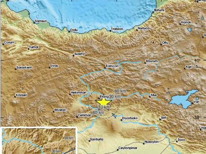 Zemljotres u Turskoj (Foto: x.com/LastQuake) - 