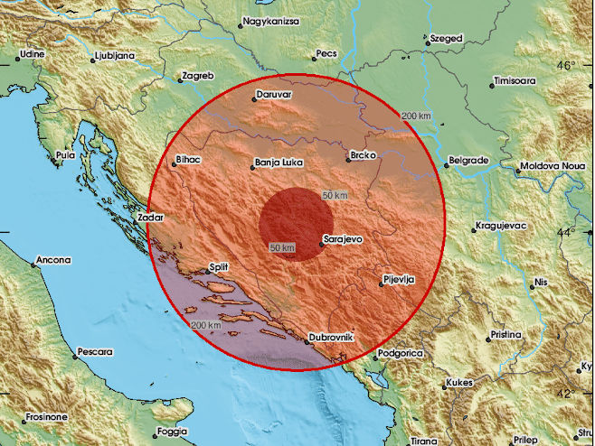 Zemljotres u BiH (foto: EMSC) - 