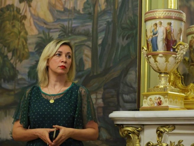 Marija Zaharova (Foto: EPA-EFE/EVGENIA NOVOZHENINA/POOL/ilustracija) - 