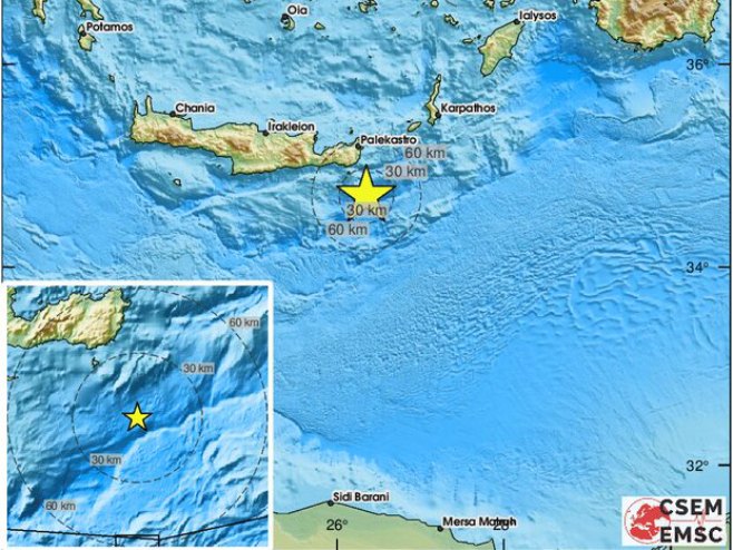 Krit, zemljotres (foto: x.com/lastquake) - 