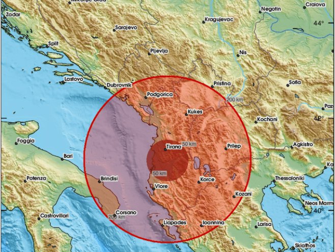 Zemljotres u Albaniji (Foto: x.com/LastQuake) - 