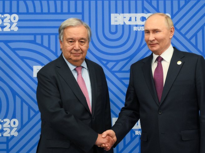 Vladimir Putin i Antonio Guteres (foto: Ekaterina Chesnokova/brics-russia2024.ru) - 