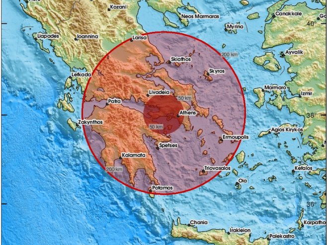 Zemljotres jačine 4,4 stepena po Rihteru pogodio Peloponez u Grčkoj