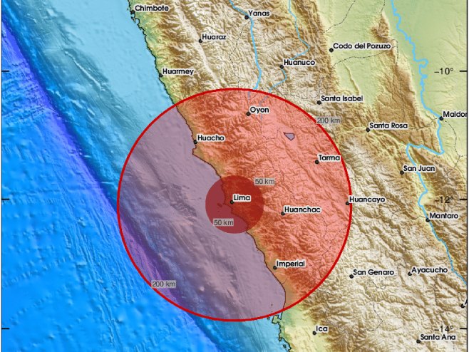 Zemljotres pogodio centralni Peru