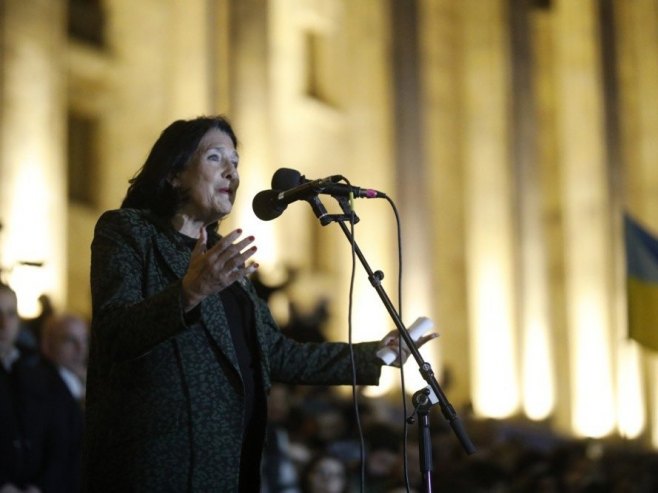 Gruzijska predsjednica Salome Zurabišvili (Foto: EPA-EFE/DAVID MDZINARISHVILI) - 