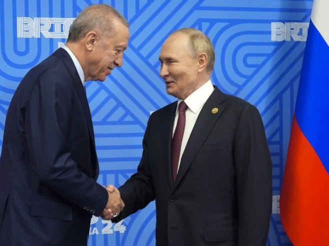 Redžep Tajip Erdogan i Vladimir Putin (Foto: EPA-EFE/ALEXANDER ZEMLIANICHENKO/POOL) - 