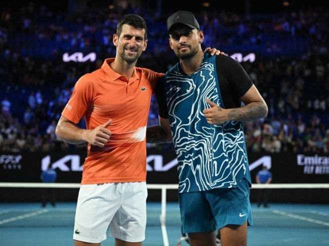 Novak Đoković i Nik Kirjos (Foto: EPA-EFE/JAMES ROSS AUSTRALIA AND NEW ZEALAND OUT) - 