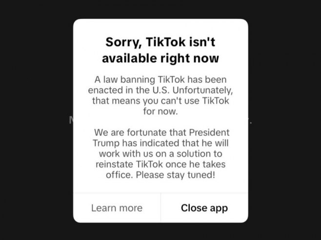Tik Tok prestao da radi za korisnike u SAD