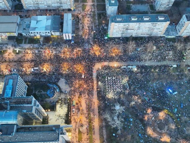 Protesti studenata (foto: TANJUG/ STR, fotografija niske rezolucije/ nr) - 