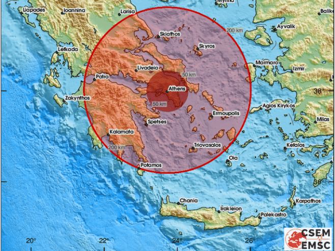 Zemljotres u Grčkoj (Foto: EMSC) - 
