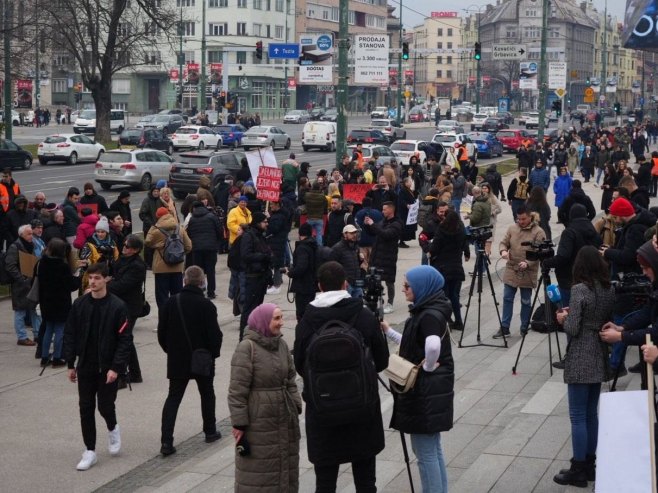 Protest studenata u Sarajevu