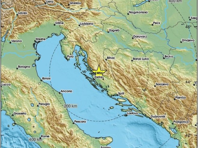 Snažan zemljotres kod Zadra, osjetio se i u Srpskoj i regionu (FOTO)