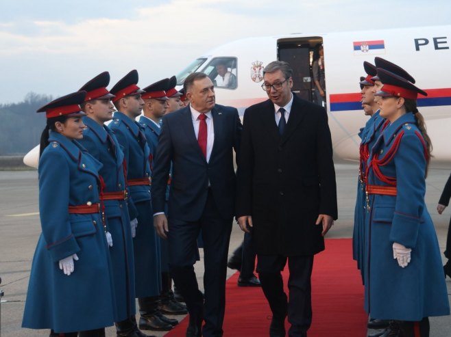 Predsjednik Srpske dočekao predsjednika Srbije (FOTO/VIDEO)