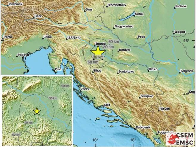 Slabiji zemljotres pogodio rano jutros okolinu Siska