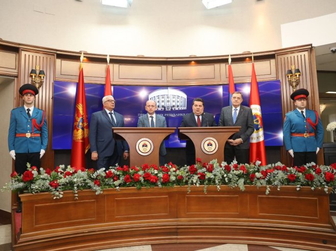 Andrija Mandić, Milan Knežević, Nenad Stevandić i Milorad Dodik - Foto: predsjednikrs.rs/Borislav Zdrinja