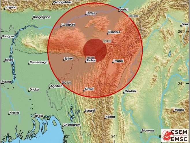 Zemljotres u Indiji (Foto: EMSC) - 