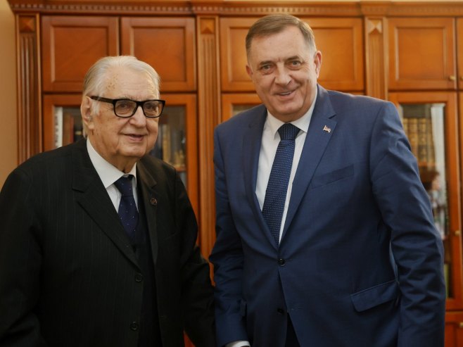 Kuzmanović i Dodik - Foto: predsjednikrs.rs/Borislav Zdrinja