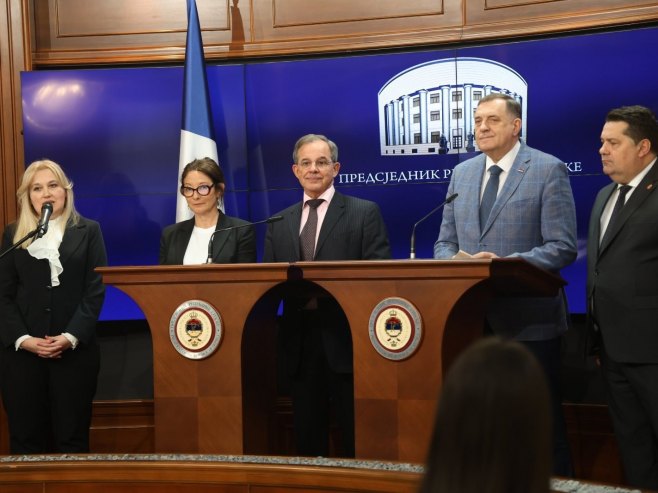 Milorad Dodik, Nenad Stevandić, Tijeri Marijani i Paskal Pijera - Foto: predsjednikrs.rs/Borislav Zdrinja