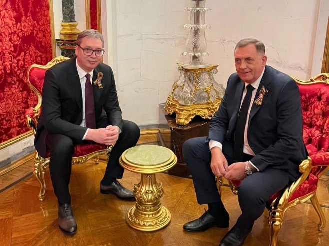 Sastanak Dodika i Vučića u Moskvi (FOTO)