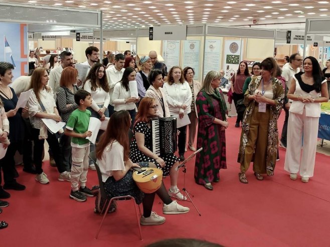 Štand Narodne i univerzitetske biblioteke Republike Srpske na Međunarodnom sajmu knjiga u Solunu
