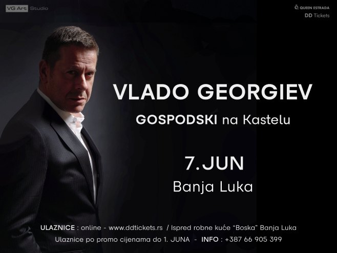 Koncert koji se ne propušta - Vlado Georgijev, Gospodski na Tvrđavi Kastel!