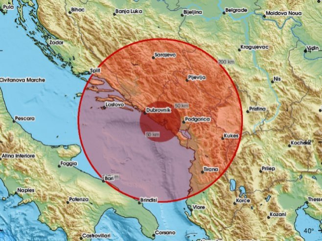 Zemljotres u okolini Trebinja