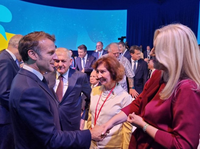 Cvijanović sa Makronom na marginama Treće konferencije UN o okeanima u Nici