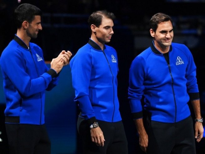 Novak Đoković, Rafael Nadal i Rodžer Federer (foto: EPA-EFE/ANDY RAIN) Novak Đoković, Rafael Nadal i Rodžer Federer (foto: EPA-EFE/ANDY RAIN) -