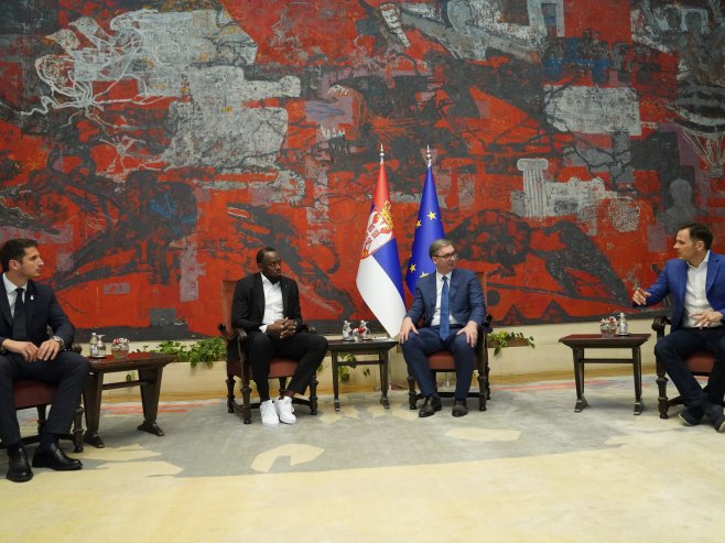 Vučić i Bolt (foto: TANJUG/ MILOŠ MILIVOJEVIĆ/ bg) Vučić i Bolt (foto: TANJUG/ MILOŠ MILIVOJEVIĆ/ bg) -