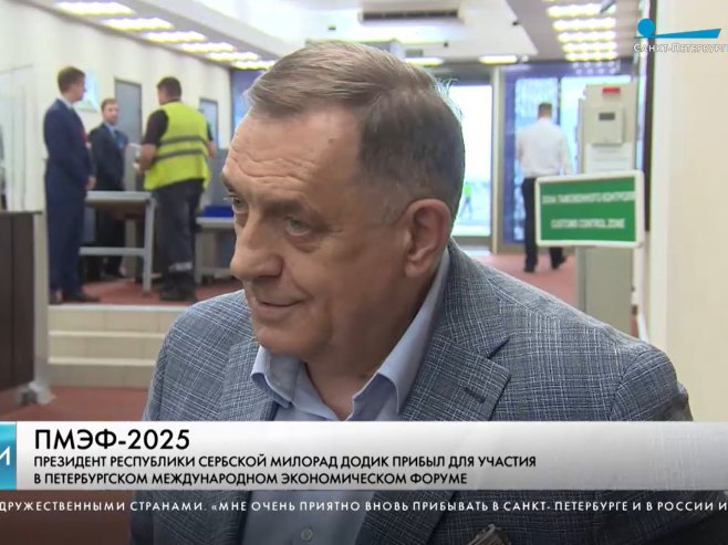 Dodik: Veoma mi je drago što sam ponovo u Sankt Peterburgu i u Rusiji