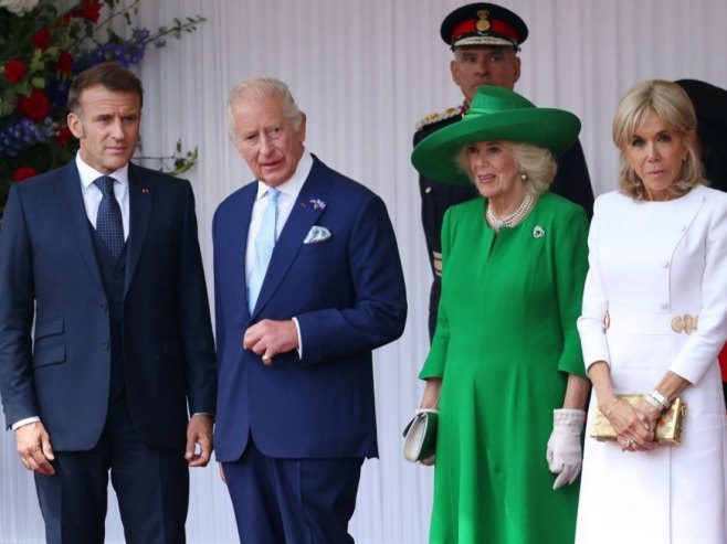London - svečani prijem za Makrona (Foto: EPA/ANDY RAIN) London - svečani prijem za Makrona (Foto: EPA/ANDY RAIN) -