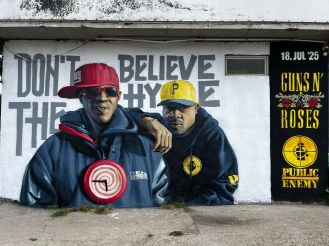"Public Enemy" neposredno pred "Guns N’ Roses" spektakl dobili mural u srcu Dušanovca