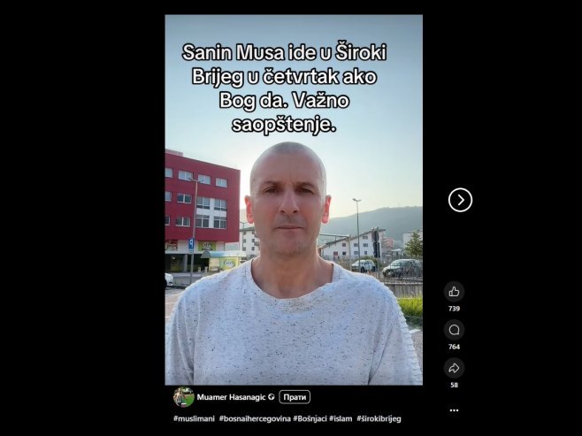 Hasanagić pozvao Bošnjake da na masovni vjerski obred ponesu oružje (VIDEO)
