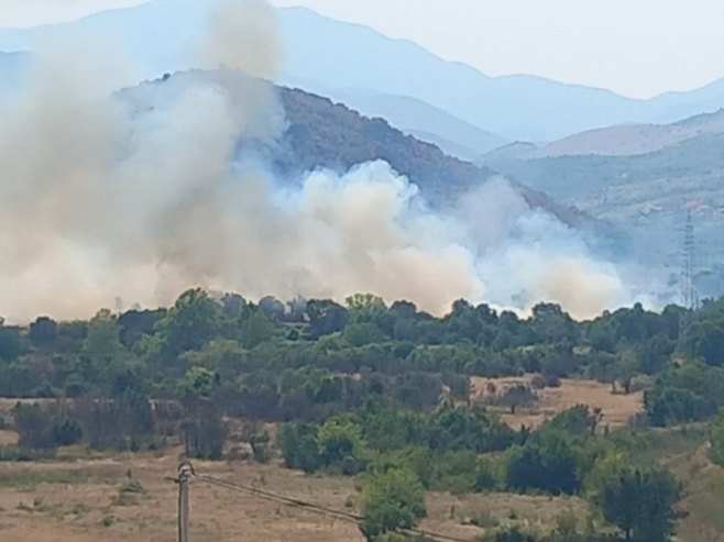 Nakon četvoročasovne borbe vatrogasaca i mještana lokalizovan požar kod Trebinja (VIDEO)