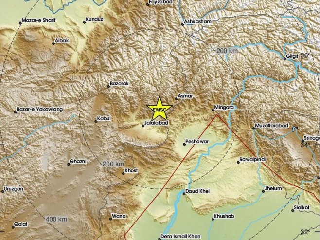 Zemljotres jačine 6,1 stepeni Rihterove skale pogodio Avganistan
