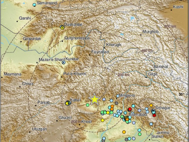 Avganistan, zemljotres (foto: x.com/LastQuake) Avganistan, zemljotres (foto: x.com/LastQuake) -