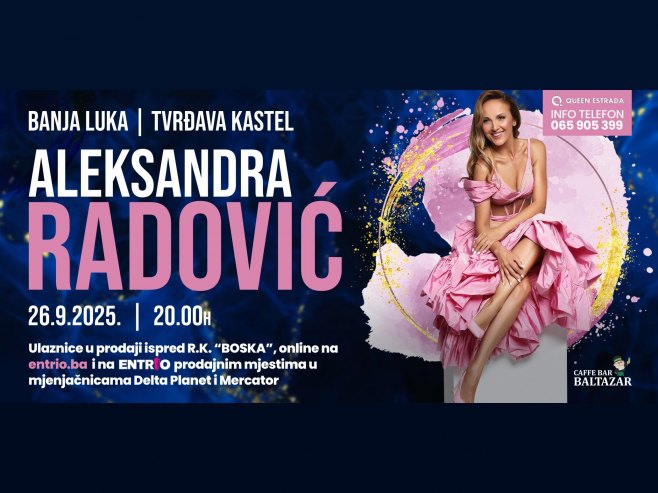 Koncert Aleksandre Radović u Banjaluci 26. septembra