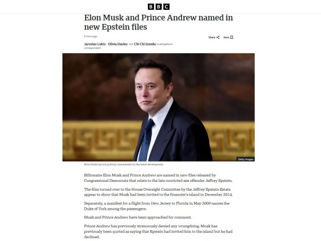 Isječak članka (foto: bbc.com) - 